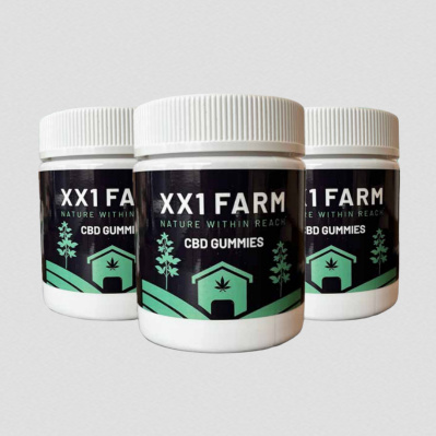 Gomas de Cânhamo XX1 Farm 750mg (25mg de CBD Isolado por goma, 30 gomas, 9 calorias por goma)